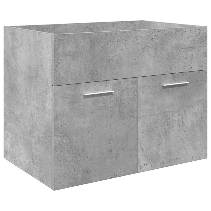 Ensemble de meubles de salle de bain 3 pcs gris béton - Photo n°5