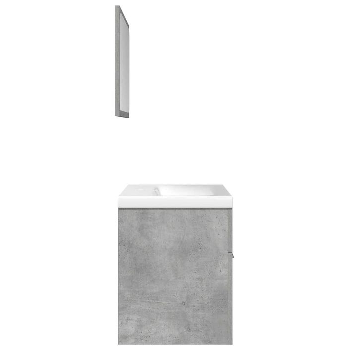 Ensemble de meubles de salle de bain 3 pcs gris béton - Photo n°8