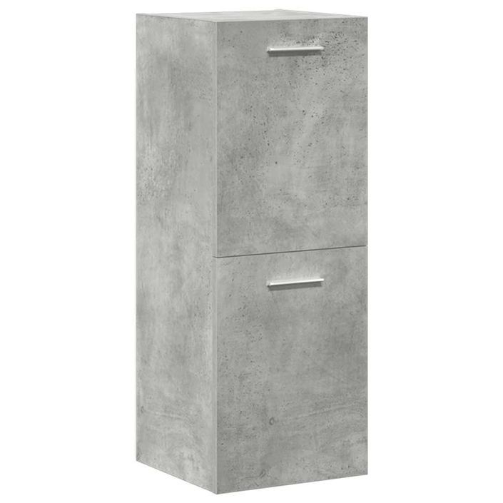 Ensemble de meubles de salle de bain 3 pcs gris béton - Photo n°4