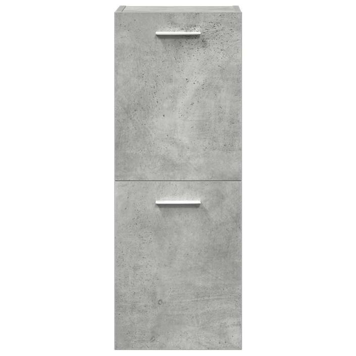 Ensemble de meubles de salle de bain 3 pcs gris béton - Photo n°5