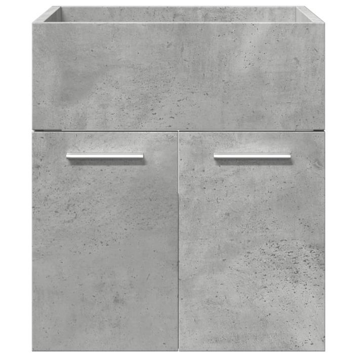 Ensemble de meubles de salle de bain 3 pcs gris béton - Photo n°9