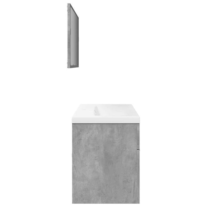 Ensemble de meubles de salle de bain 3 pcs gris béton - Photo n°8