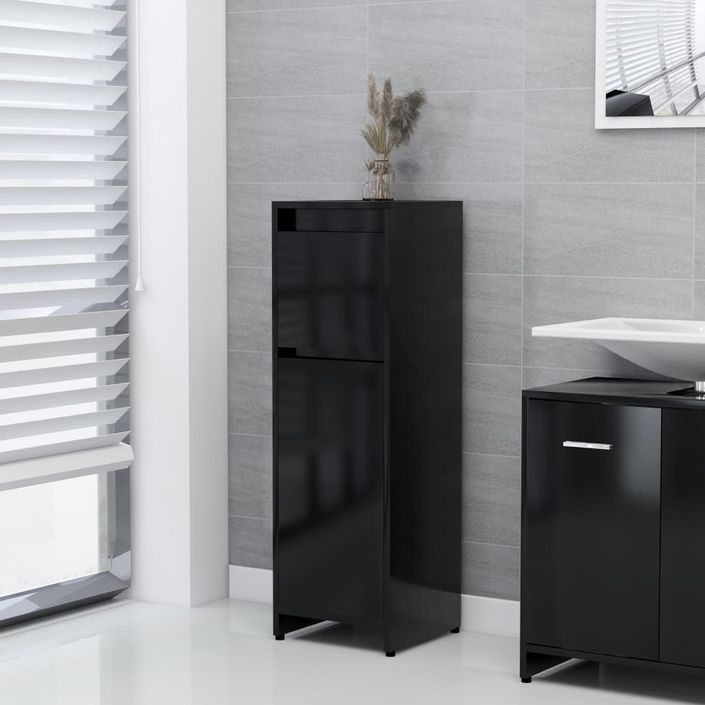 Ensemble de meubles de salle de bain 3 pcs Noir - Photo n°6