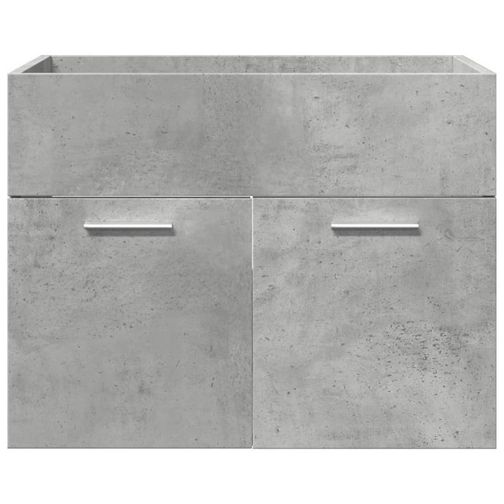 Ensemble de meubles de salle de bain 4 pcs gris béton - Photo n°9