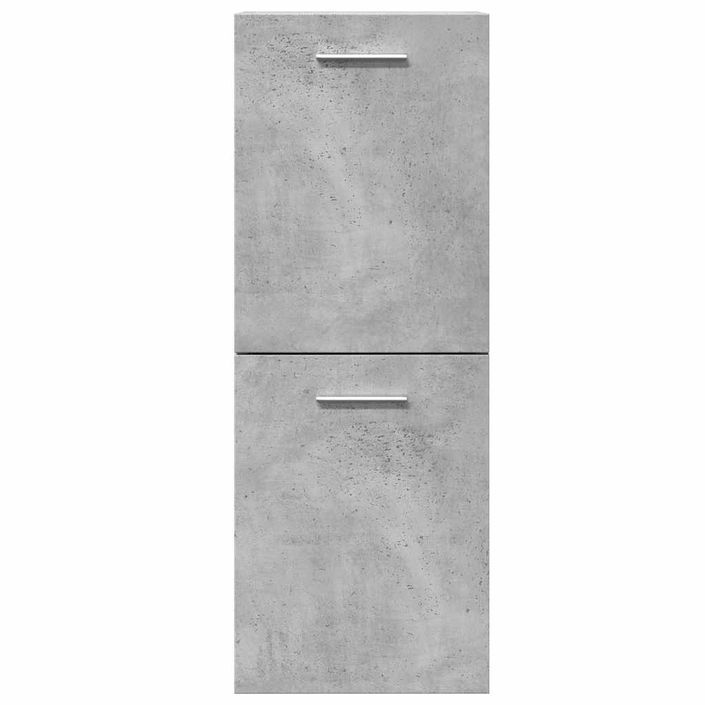 Ensemble de meubles de salle de bain 4 pcs gris béton - Photo n°9