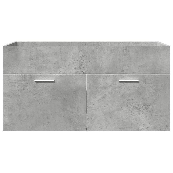 Ensemble de meubles de salle de bain 5 pcs gris béton - Photo n°9