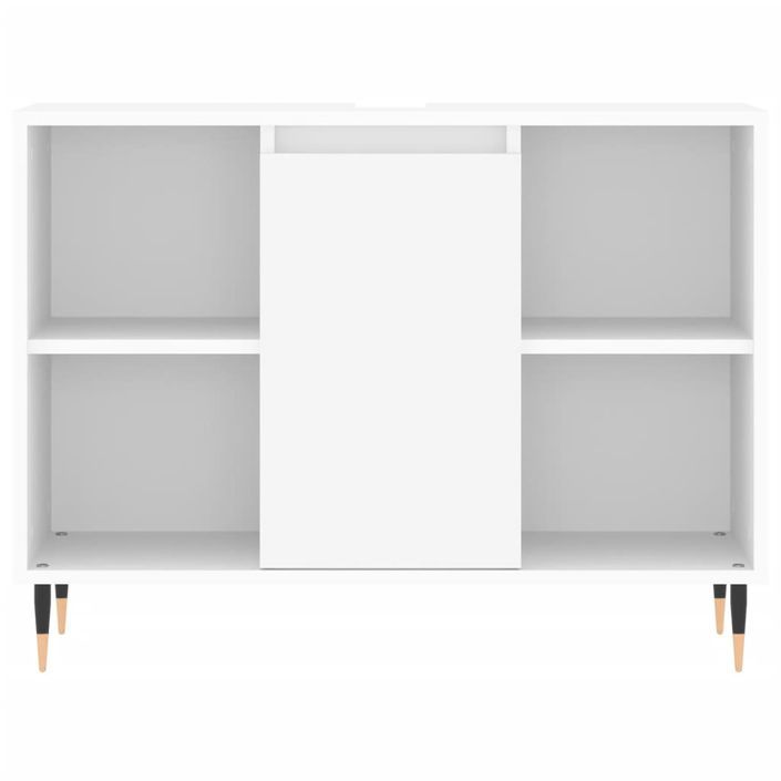 Ensemble de meubles salle de bain 3 pcs blanc bois d'ingénierie - Photo n°10