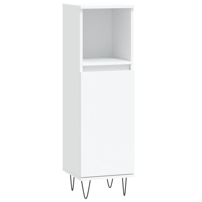 Ensemble de meubles salle de bain 3 pcs blanc bois d'ingénierie - Photo n°7