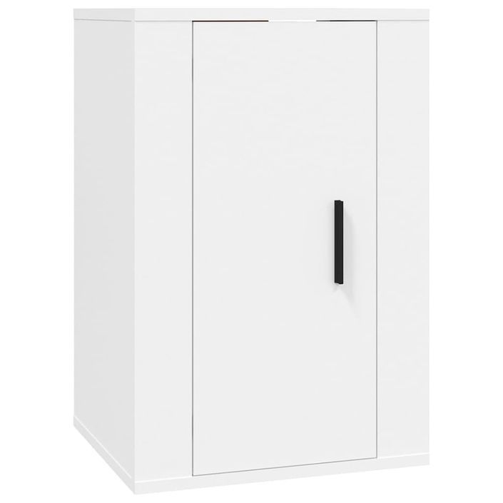 Ensemble de meubles TV 2 pcs Blanc Bois d'ingénierie - Photo n°5