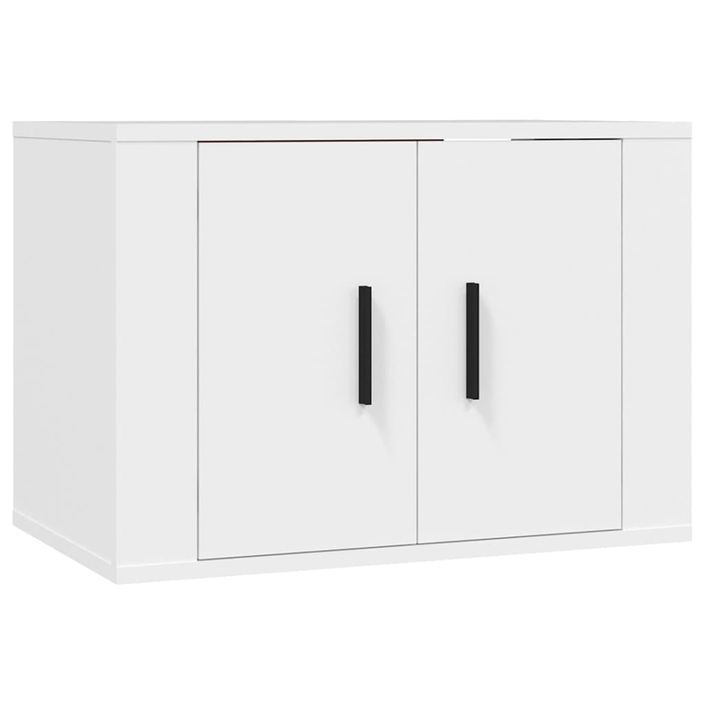 Ensemble de meubles TV 2 pcs Blanc Bois d'ingénierie - Photo n°4