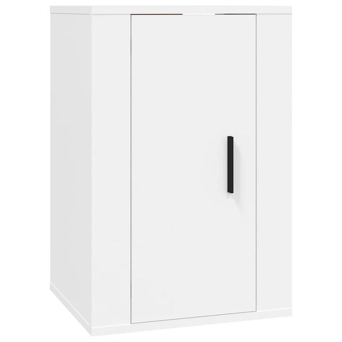 Ensemble de meubles TV 2 pcs Blanc Bois d'ingénierie - Photo n°6