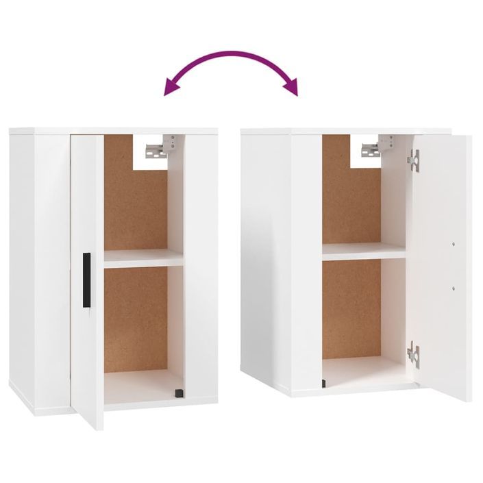 Ensemble de meubles TV 2 pcs Blanc Bois d'ingénierie - Photo n°7