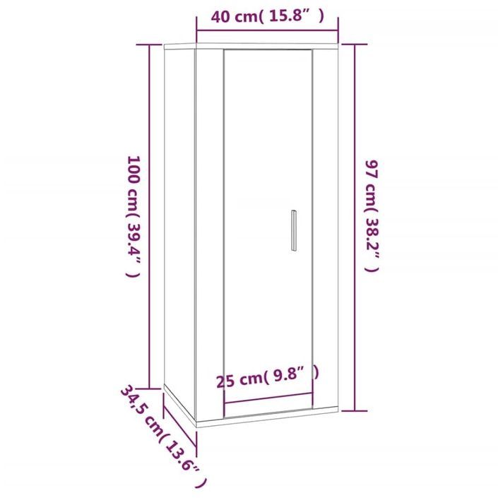 Ensemble de meubles TV 2 pcs Blanc Bois d'ingénierie - Photo n°9