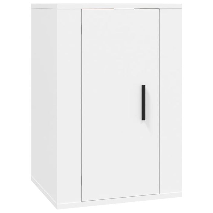 Ensemble de meubles TV 2 pcs Blanc Bois d'ingénierie - Photo n°4