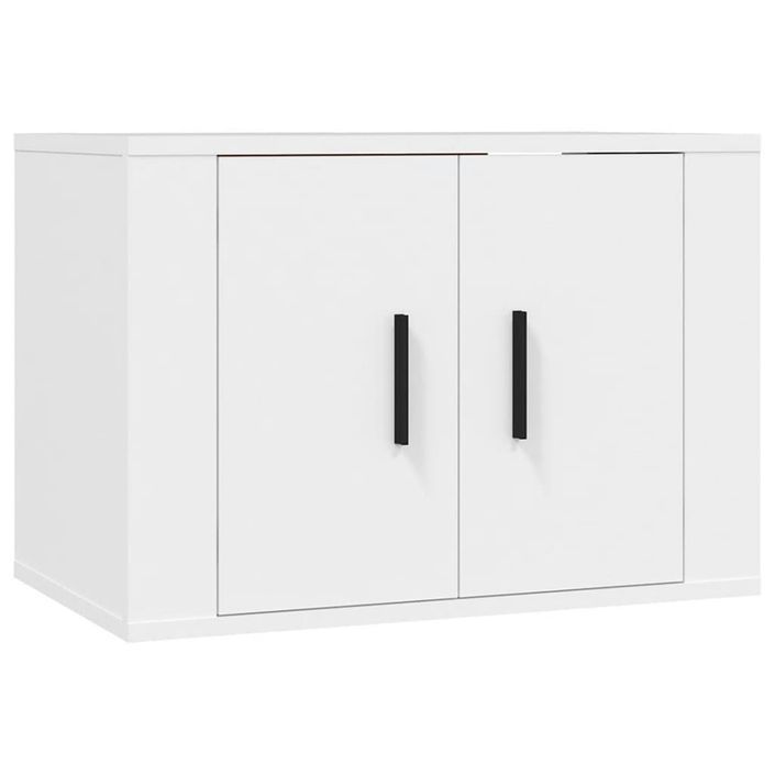 Ensemble de meubles TV 2 pcs Blanc Bois d'ingénierie - Photo n°5