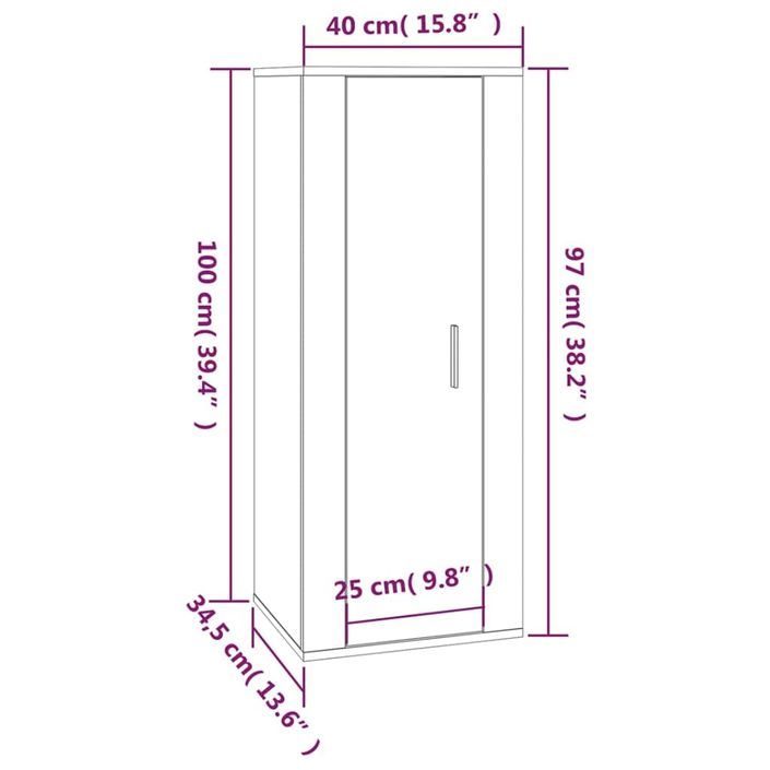 Ensemble de meubles TV 2 pcs blanc brillant bois d'ingénierie - Photo n°9