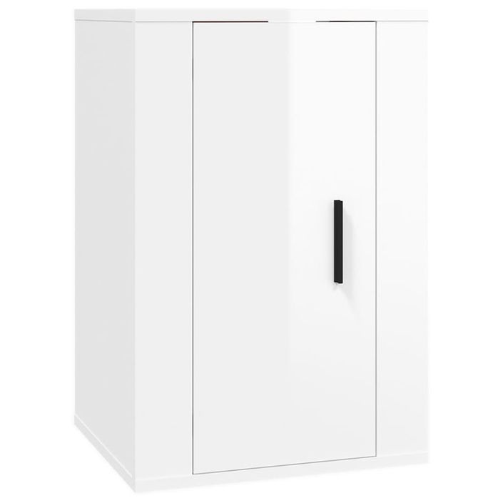 Ensemble de meubles TV 2 pcs blanc brillant bois d'ingénierie - Photo n°5