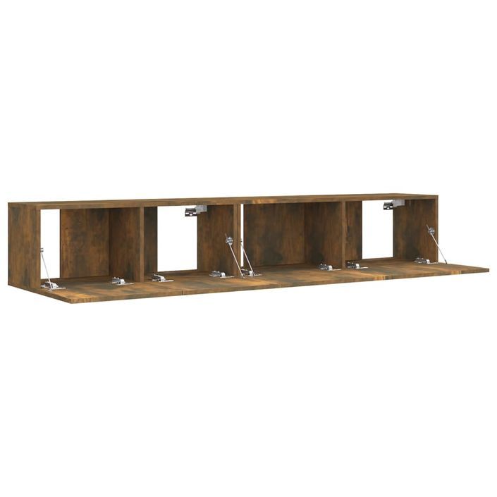 Ensemble de meubles TV 2 pcs Chêne fumé Bois d'ingénierie - Photo n°4