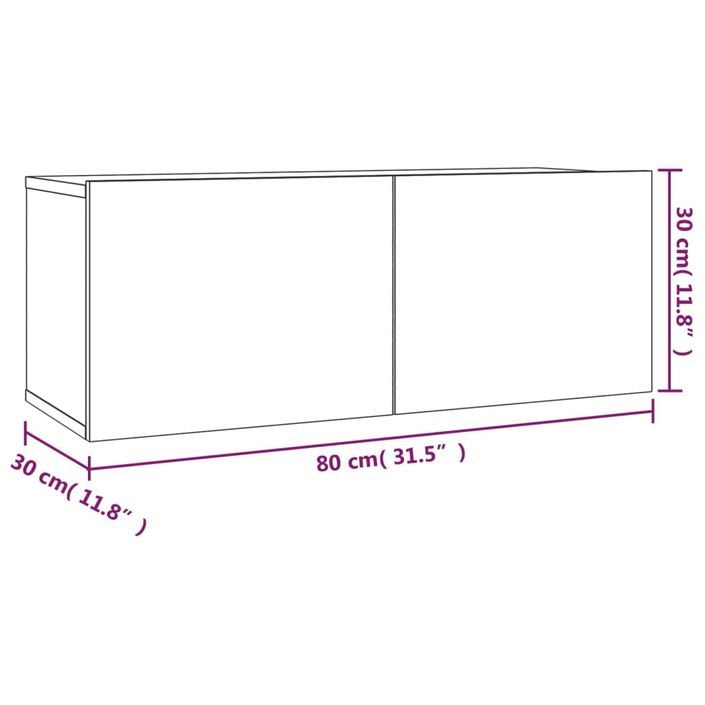 Ensemble de meubles TV 2 pcs Chêne fumé Bois d'ingénierie - Photo n°9