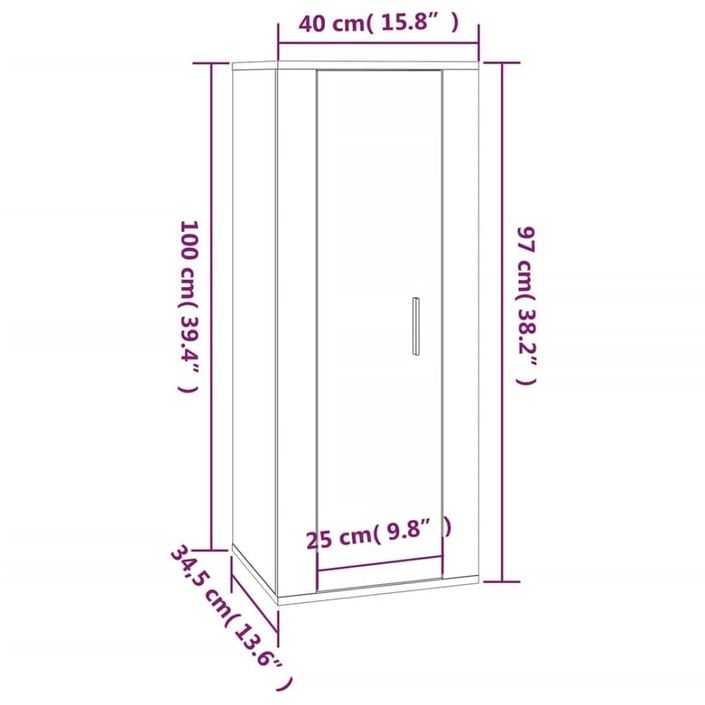 Ensemble de meubles TV 2 pcs Chêne fumé Bois d'ingénierie - Photo n°9