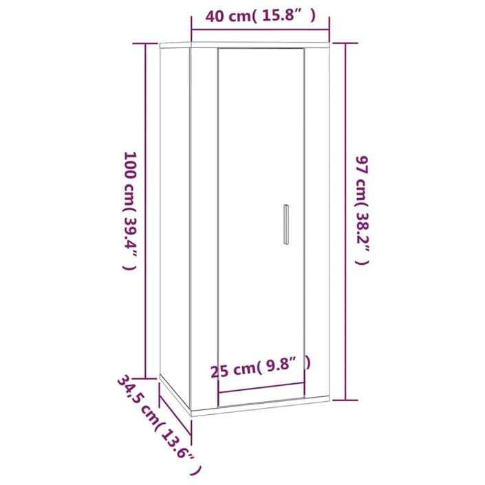 Ensemble de meubles TV 2 pcs Chêne fumé Bois d'ingénierie - Photo n°9