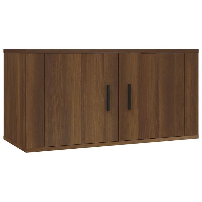 Ensemble de meubles TV 2 pcs Chêne marron Bois d'ingénierie - Photo n°4