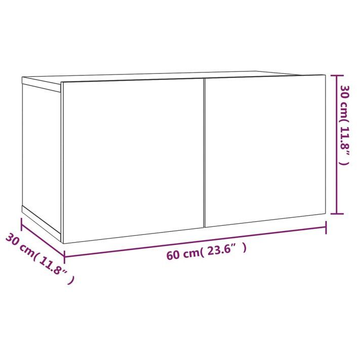 Ensemble de meubles TV 2 pcs Chêne marron Bois d'ingénierie - Photo n°10