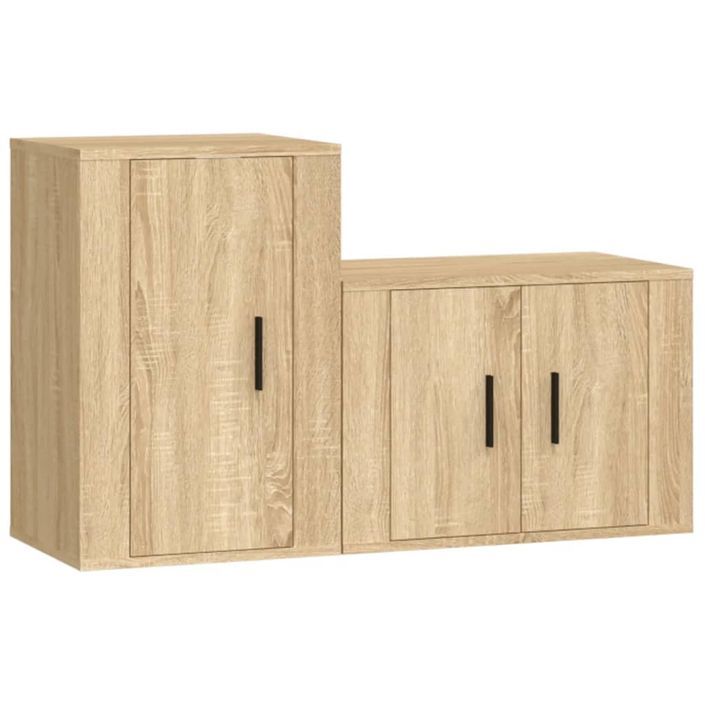 Ensemble de meubles TV 2 pcs chêne sonoma bois d'ingénierie - Photo n°1