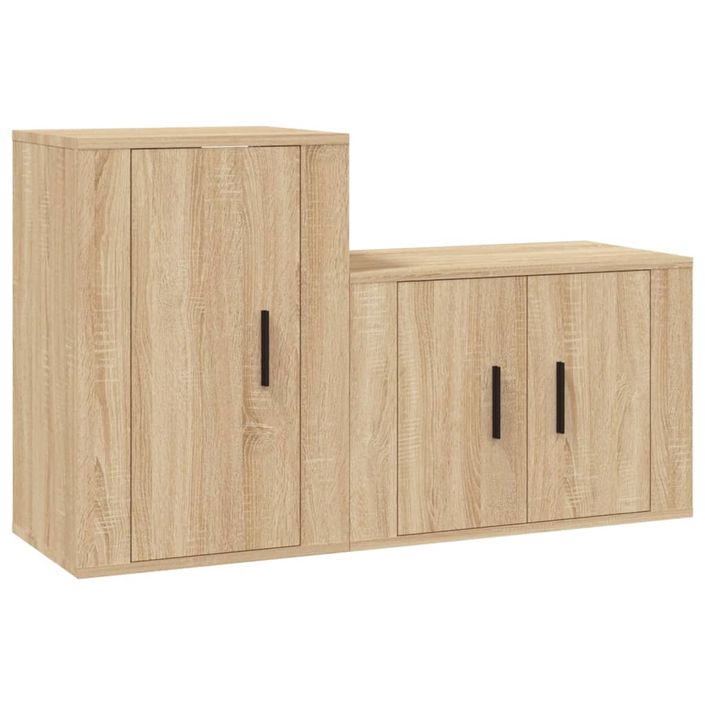 Ensemble de meubles TV 2 pcs chêne sonoma bois d'ingénierie - Photo n°1