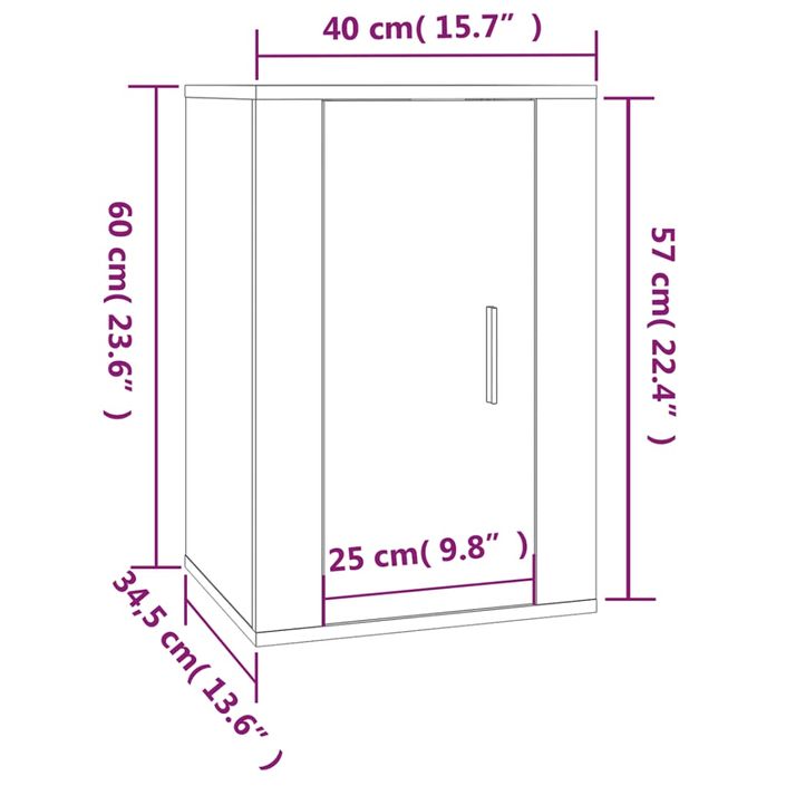 Ensemble de meubles TV 2 pcs chêne sonoma bois d'ingénierie - Photo n°12