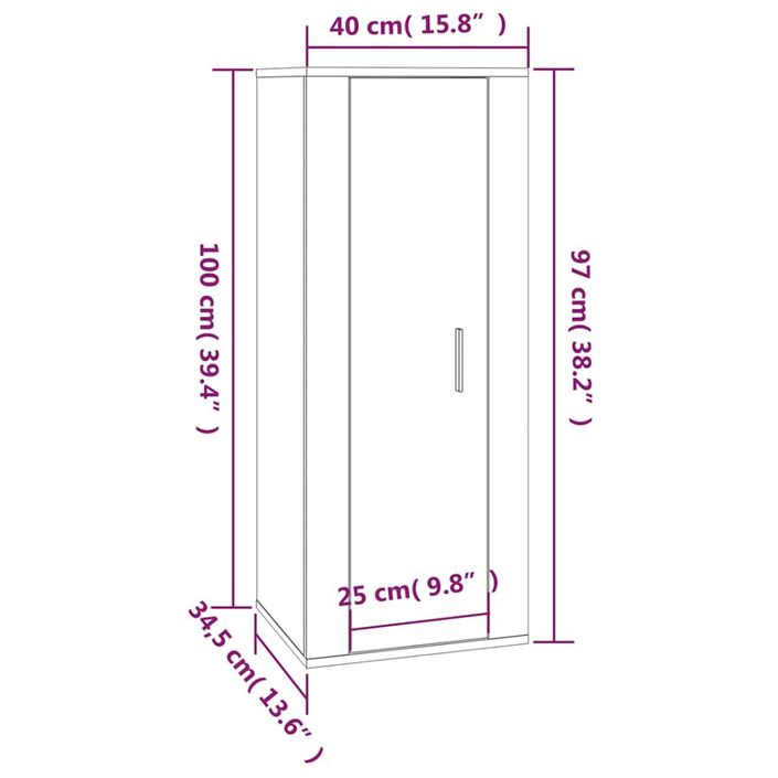 Ensemble de meubles TV 2 pcs chêne sonoma bois d'ingénierie - Photo n°9