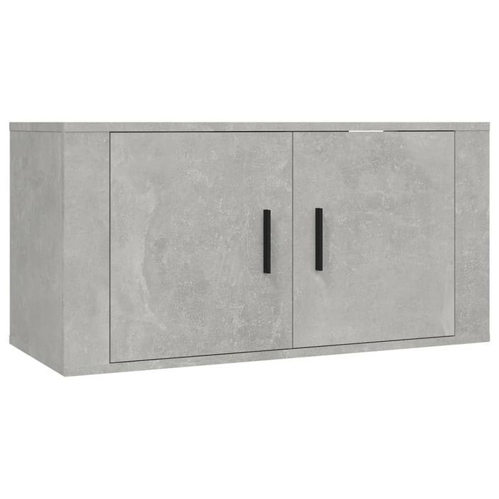 Ensemble de meubles TV 2 pcs gris béton bois d'ingénierie - Photo n°4