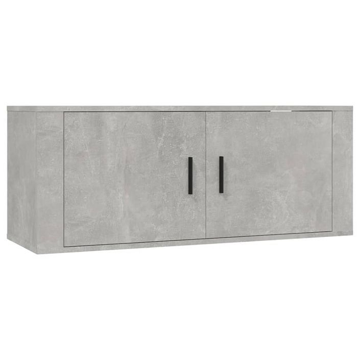 Ensemble de meubles TV 2 pcs gris béton bois d'ingénierie - Photo n°4