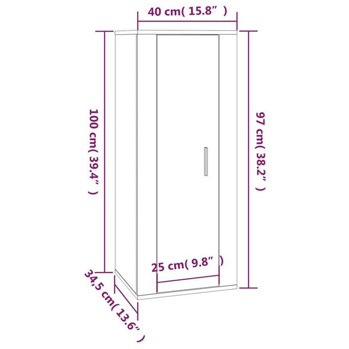 Ensemble de meubles TV 3 pcs Blanc Bois d'ingénierie - Photo n°9