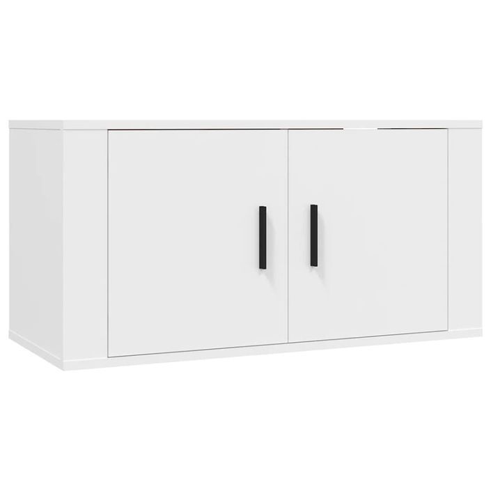 Ensemble de meubles TV 3 pcs Blanc Bois d'ingénierie - Photo n°4