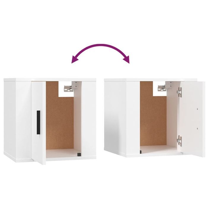 Ensemble de meubles TV 3 pcs Blanc Bois d'ingénierie - Photo n°7