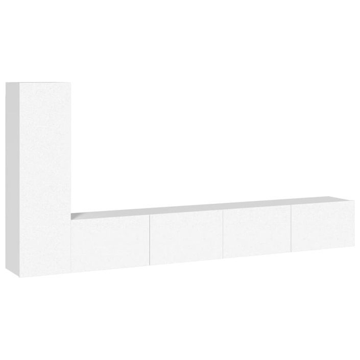 Ensemble de meubles TV 3 pcs Blanc Bois d'ingénierie - Photo n°2