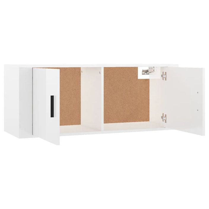 Ensemble de meubles TV 3 pcs Blanc brillant Bois d'ingénierie - Photo n°5