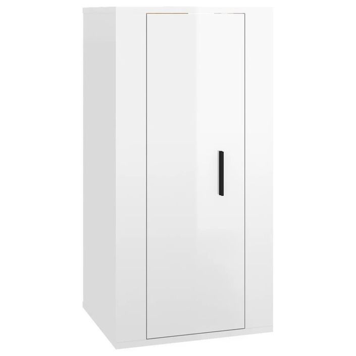 Ensemble de meubles TV 3 pcs Blanc brillant Bois d'ingénierie - Photo n°5