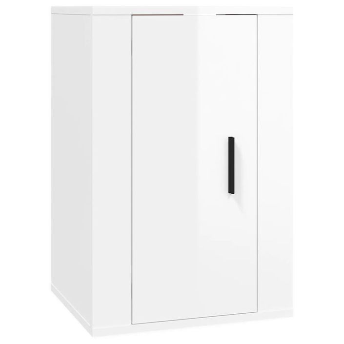 Ensemble de meubles TV 3 pcs Blanc brillant Bois d'ingénierie - Photo n°6