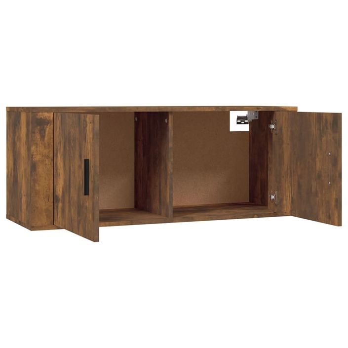 Ensemble de meubles TV 3 pcs Chêne fumé Bois d'ingénierie - Photo n°5