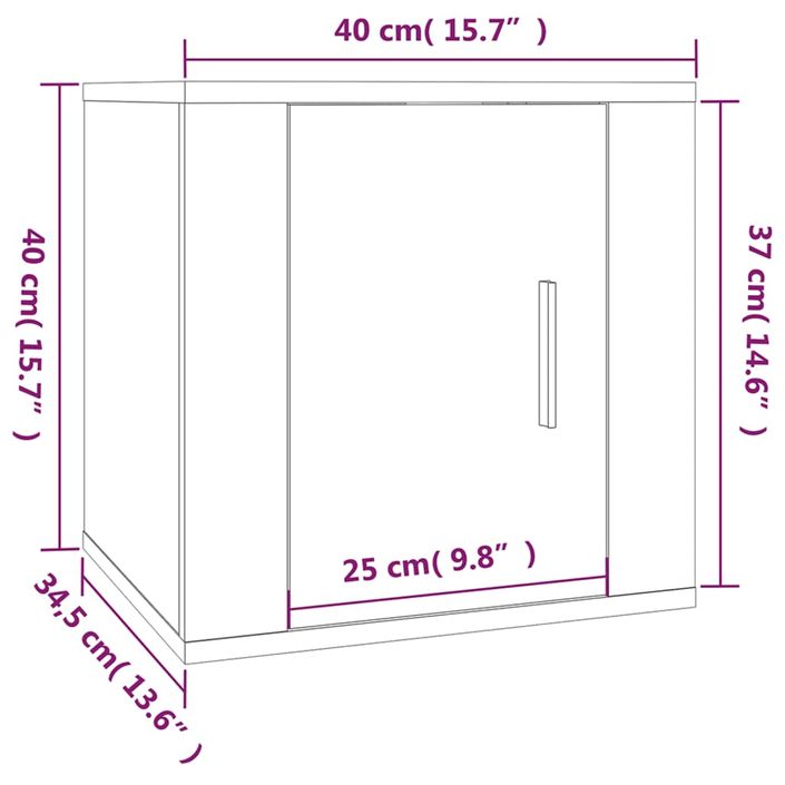 Ensemble de meubles TV 3 pcs Chêne fumé Bois d'ingénierie - Photo n°12