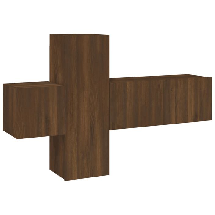 Ensemble de meubles TV 3 pcs Chêne marron Bois d'ingénierie - Photo n°2