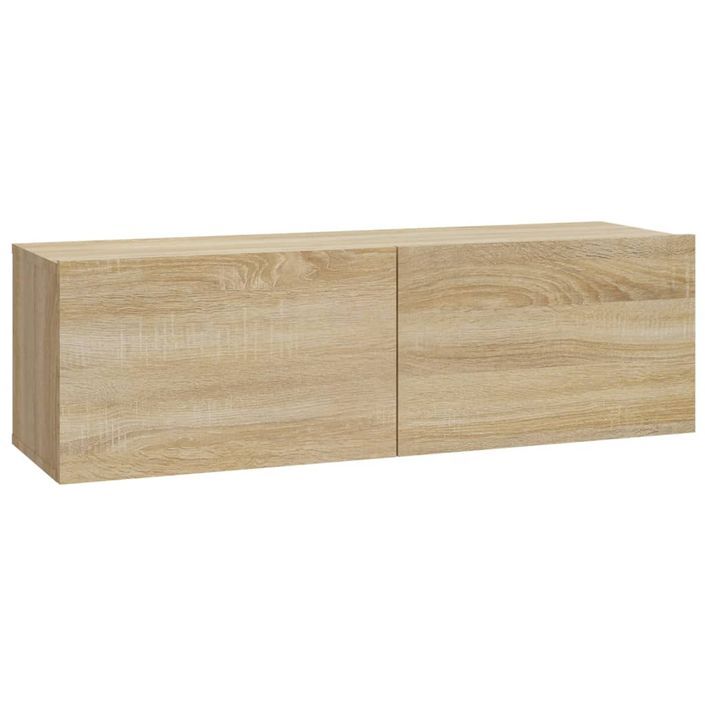 Ensemble de meubles TV 3 pcs Chêne sonoma Bois d'ingénierie - Photo n°5