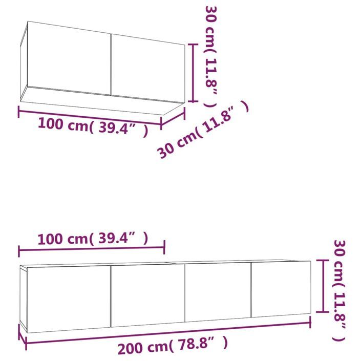 Ensemble de meubles TV 3 pcs Chêne sonoma Bois d'ingénierie - Photo n°7