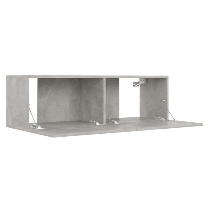 Ensemble de meubles TV 3 pcs Gris béton 4 - Photo n°7