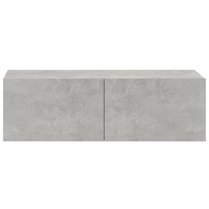 Ensemble de meubles TV 3 pcs Gris béton Bois d'ingénierie - Photo n°6