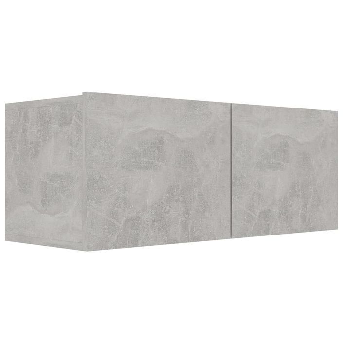 Ensemble de meubles TV 3 pcs Gris béton Bois d'ingénierie - Photo n°5