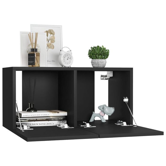 Ensemble de meubles TV 3 pcs Noir 8 - Photo n°4