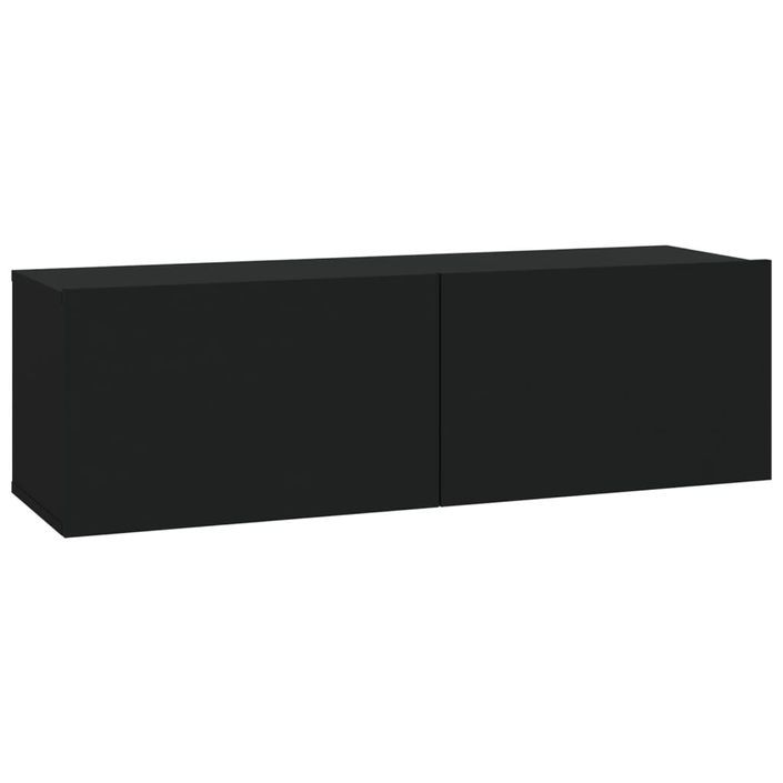 Ensemble de meubles TV 3 pcs Noir Bois d'ingénierie - Photo n°5